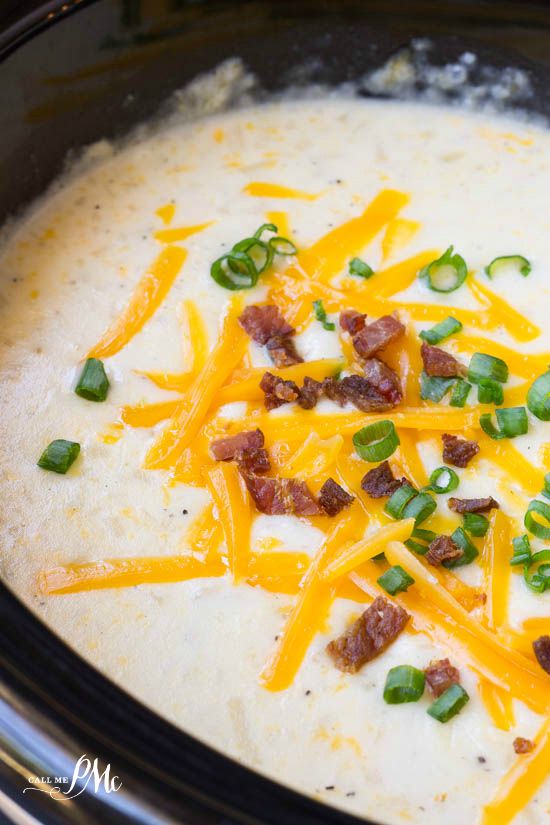 Crock pot potato soup used hashbrowns Hash Brown Slow Cooker Potato Soup recipe