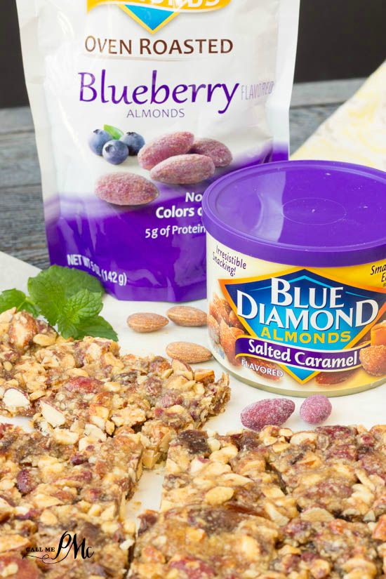 This Salted Caramel and Blueberry Almond Snack Bars recipe is pretty simple. 