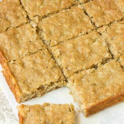 Homemade Peanut Butter Oatmeal Breakfast Blondies