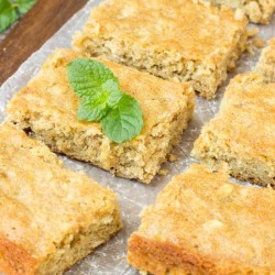 homemade peanut butter oatmeal breakfast blondies