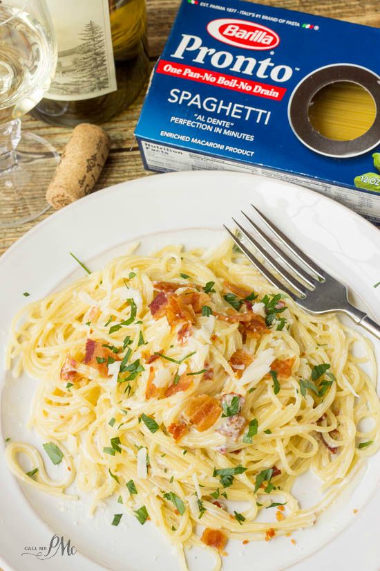 20 Minute One Pot Pasta Carbonara  