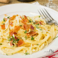 plate of carbonara pasta