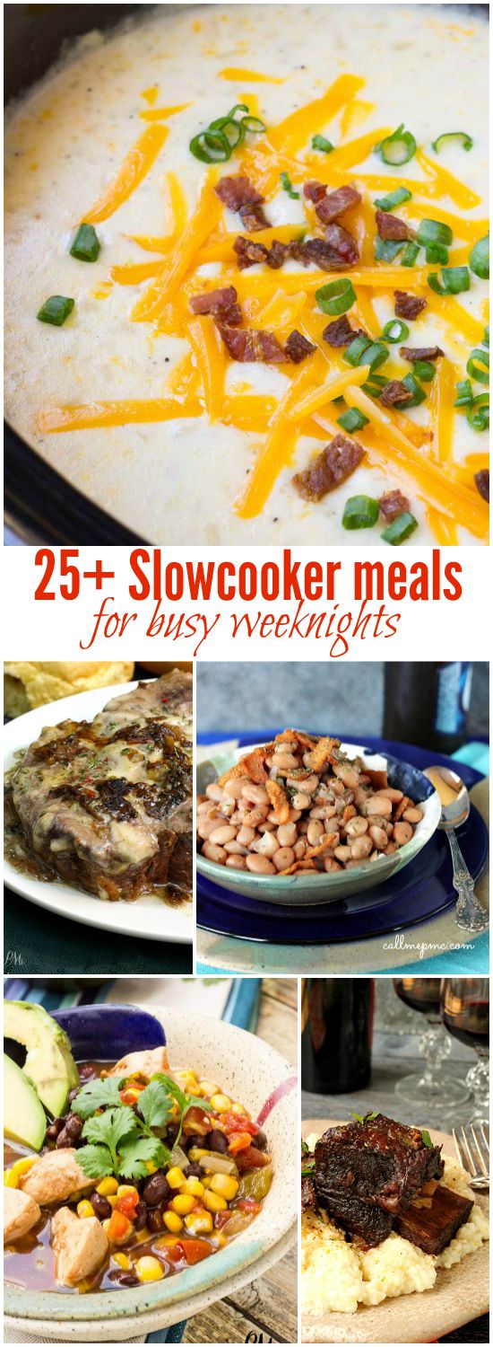  25+ Slowcooker Meals for Busy Weeknights 