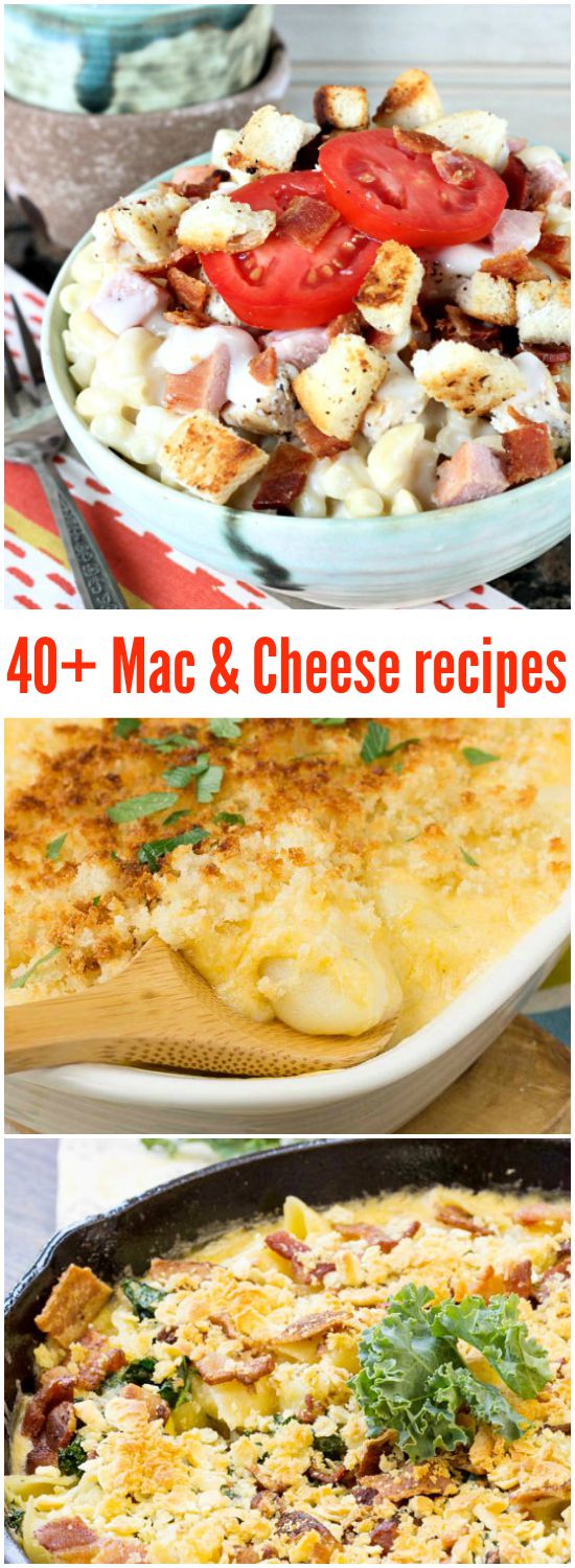 40+ Mac and Cheese recipes easy and delicious homemade mac n cheese recipes, pasta at it's best! 