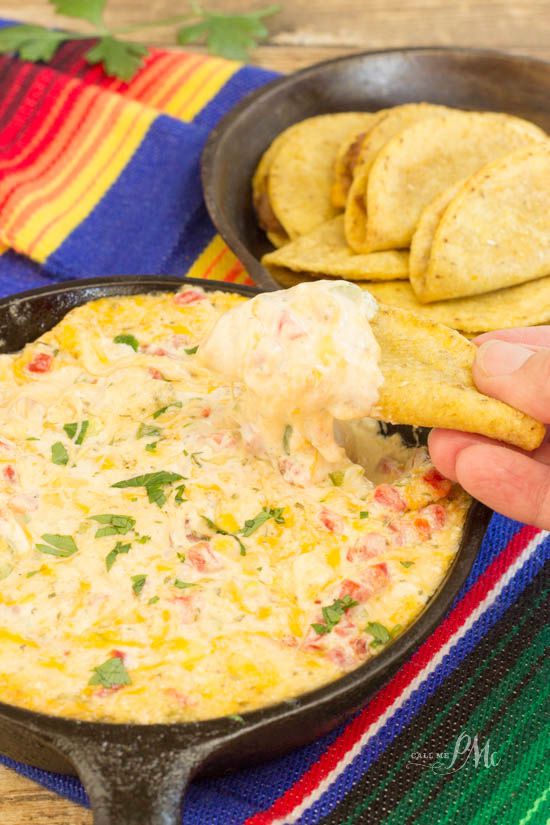 Baked Tex-Mex Pimiento Cheese Dip Recipe always the first to go at parties and potlucks! 