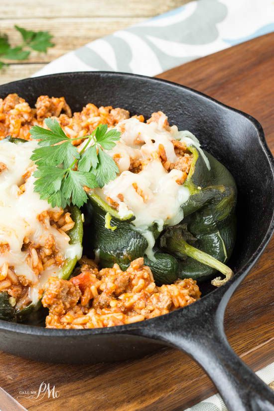Sloppy Joe Stuffed Poblano peppers quick and easy to prep recipe Sloppy Joe Stuffed Poblano Peppers recipe! A recipe the whole family will love