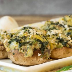 Spinach Artichoke Stuffed Mushrooms recipe