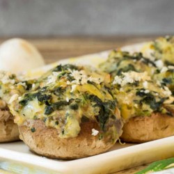 Spinach Artichoke Stuffed Mushrooms