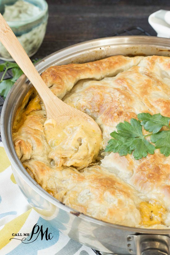 Chicken Broccoli Puff Pastry Pot Pie Recipe is creamy and cheesy. It's a different take on a traditional chicken pot pie, but I think I may like it better than the classic.