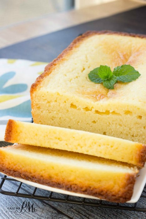 loaf cake sliced