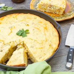 Green Chile Bacon Cornbread