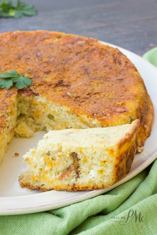 Green Chile Bacon Cornbread 