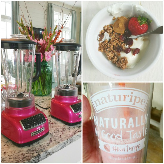 Visit South Walton #BlognBeachRetreat was a weekend blogging retreat at the beautiful Watercolor Inn & Resort on the white sand beaches of Florida. smoothie bar at Blogging Beach Retreat