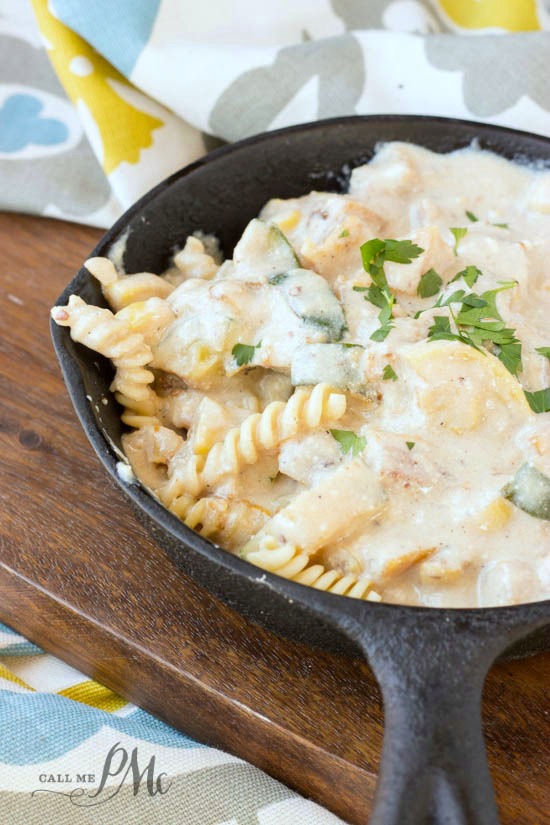 Zucchini and Squash Ricotta Pasta Casserole  