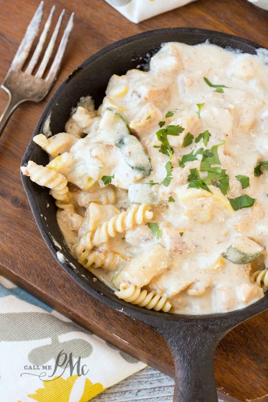 Zucchini and Squash Ricotta Pasta Casserole   