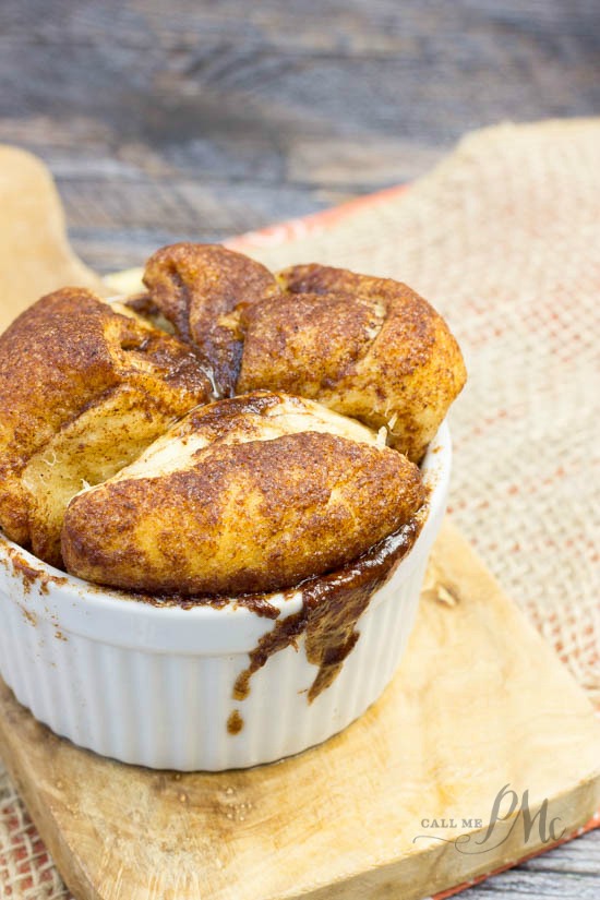 sweet breakfast treat made with crescent rolls, topped with cinnamon sugar.