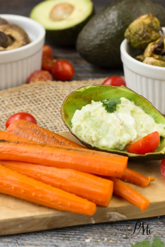 Roasted Vegetables with Blue Cheese Avocado Dipping Sauce recipe - FAVORITE dressing reicpe. Great on salads, as a dip for veggies and chips!