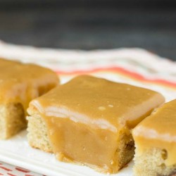 loaded peanut butter cup peanut butter blondies with peanut butter frosting