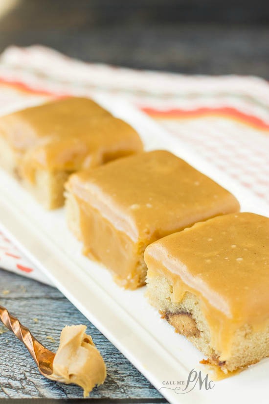 Loaded Peanut Butter Cup Peanut Butter Blondies with Peanut Butter Frosting is a gooey treat everyone will love. loaded peanut butter cup peanut butter blondies with peanut butter frosting sweet but not too sweet, peanut butter lovers perfect dessert recipe