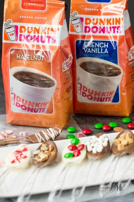 Packages of Dunkin Donuts coffee.