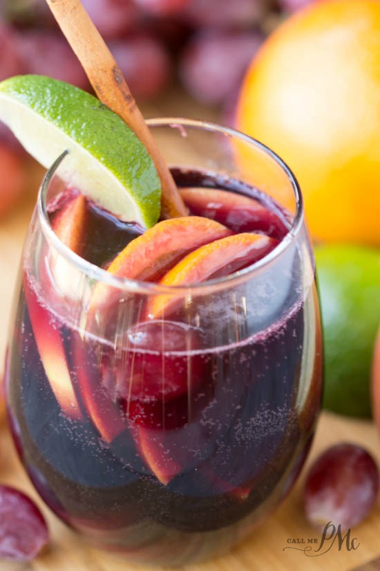 Red Wine Citrus Sangria Recipe - a cheery and bright red wine sangria full of citrus fruit