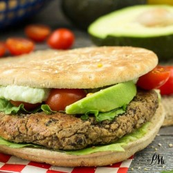 Homemade southwest black bean burger