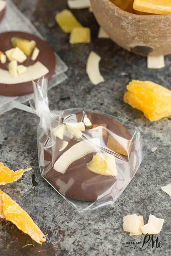 Tropical Dried Fruit Chocolate Bites I just love this combo of sweet, salty and creamy! Perfect for snacking!