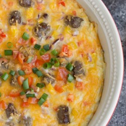 Cheesy Sausage Hash Brown Casserole