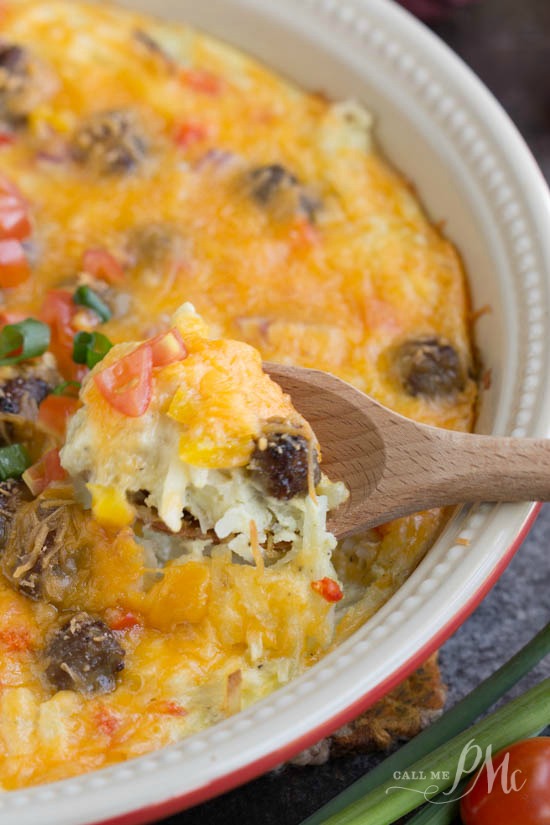 Cheesy Sausage Hash Brown Casserole