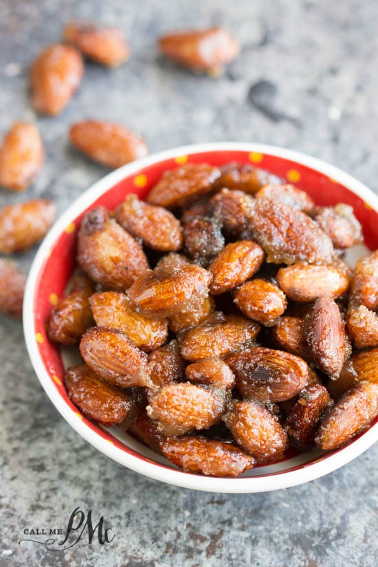 Creole Spicy Roasted Almonds recipe have a little sweet and a little heat for the perfect snacking treat. 