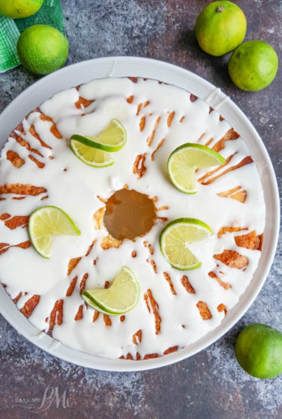 Scratch-made Key Lime Pound Cake Recipe with Key Lime Glaze - A rich pound cake that's buttery and indulgent. It has a nice balance of lime zest and tart lime juice.