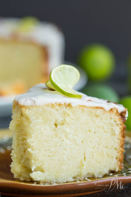 Scratch made Key Lime Pound Cake Recipe with Key Lime Glaze - This easy pound cake recipe is filled with the bold, citrus taste of key limes!