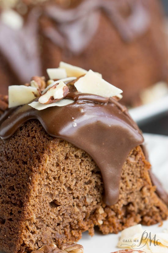 Chocolate Praline Bundt Cake recipe - delicious and easy. I've made this a million times and it's always a hit. #MixUpAMoment