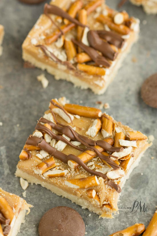 Millionaire bars on counter top.