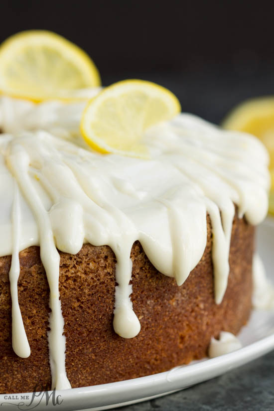 bund cake with lemon garnish lemon pound cake