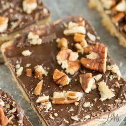 Chocolate Pecan Shortbread Bars