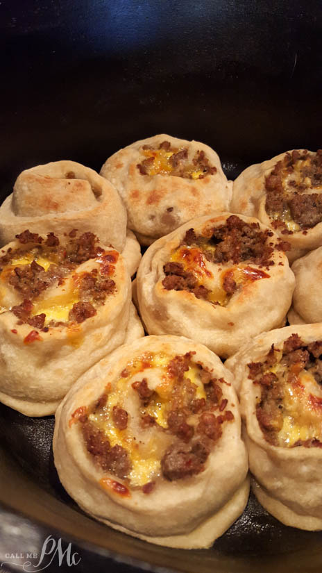 Dutch Oven Sausage Breakfast Pinwheels recipe Breakfast sausage pinwheels.