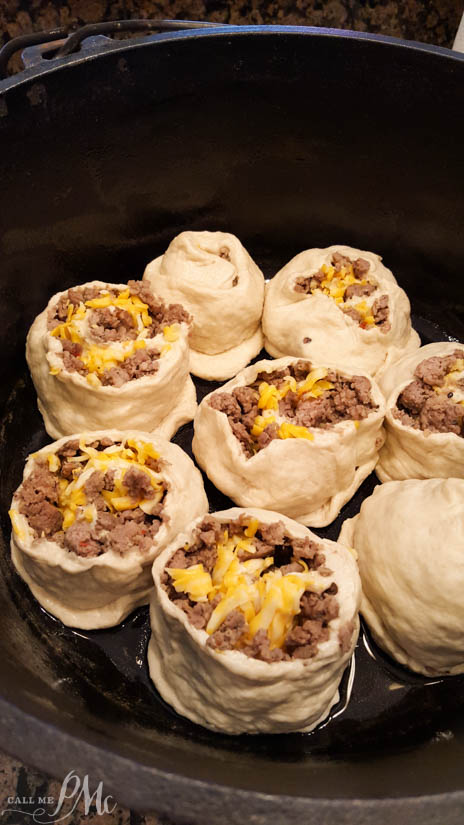 Dutch Oven Sausage Breakfast Pinwheels recipe