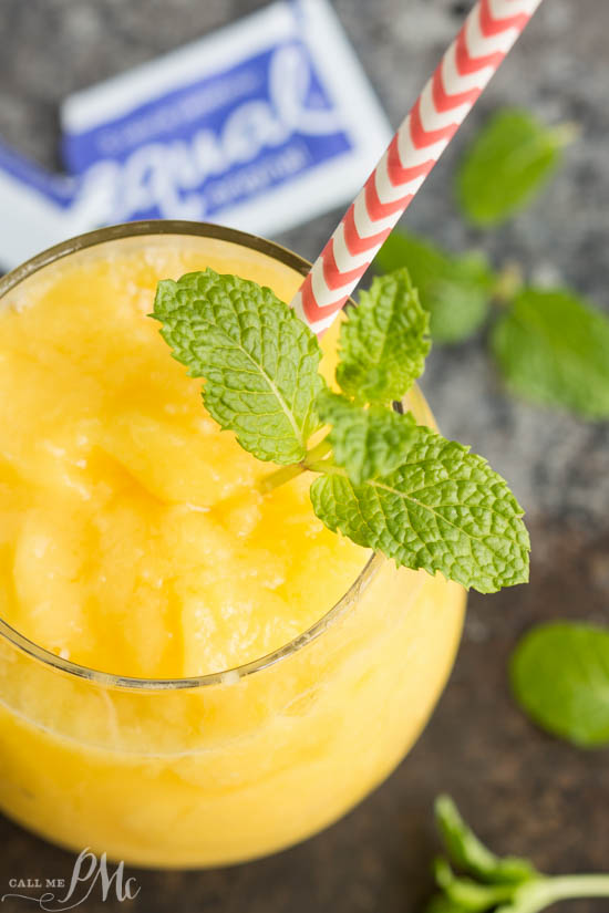 Tropical Mango Freeze recipe - frozen fruit is blended into this slushie perfection.