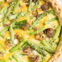 Turkey Sausage Asparagus Quiche