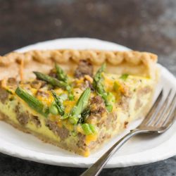 Turkey Sausage Asparagus Quiche