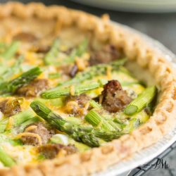 Turkey Sausage Asparagus Quiche