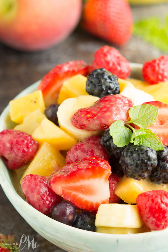 Instant Vanilla Pudding Fruit Salad dry instant pudding. It combines with the fruit juice to create a slightly sweet, rich sauce that coats every bite of the fruit.