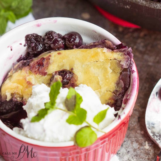 3 Ingredient Blueberry Puff Pastry Cobbler