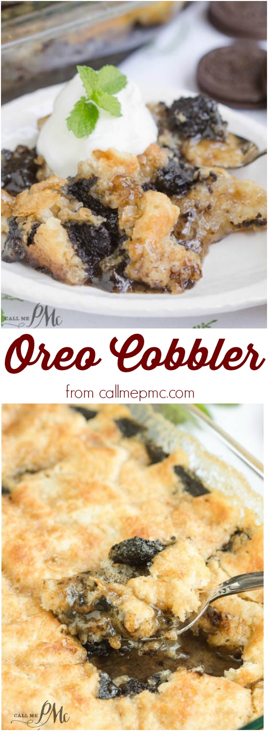 If you love Oreos and ooey, gooey cobblers, you'll love my 3 Step Oreo Cookie Dump Cobbler recipe.