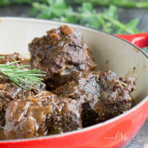 MOLASSES POMEGRANATE BRAISED SHORT RIBS