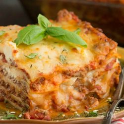 ground turkey lasagna.