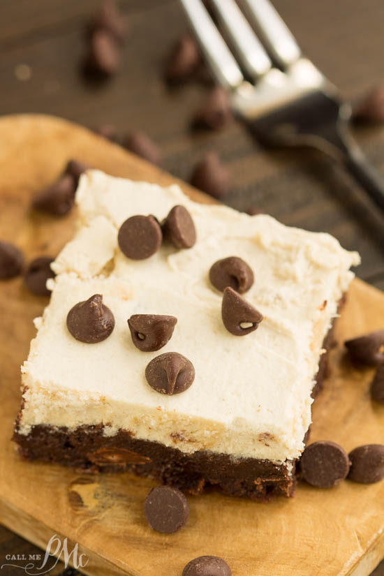 chocolate dessert Cookie Dough Frosted Brownies