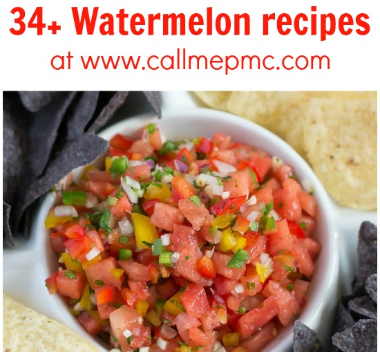 Raise your hand if you like watermelon! Me, me, me! Eating juicy watermelon is the epitome of summer to me! There's nothing like it. I gathered 34+ Yummy Watermelon Recipes to enjoy now!