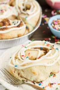 BIRTHDAY CAKE CINNAMON ROLLS